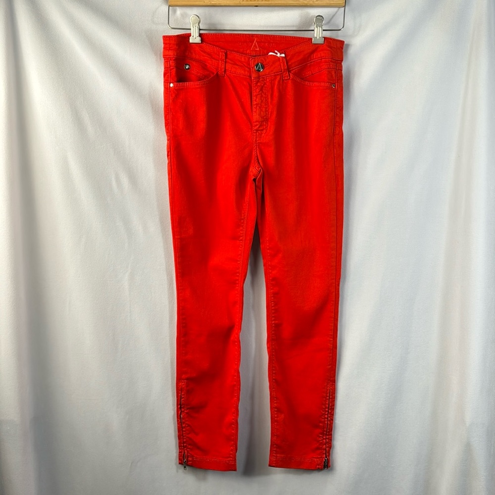 MAC Jeans Red Ankle Zip Jeans Size 34 EU or US 4 (Small)